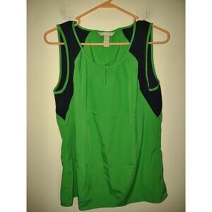 Banana republic factory Satin Blouse Women's Size Medium Brat‎ Green Office
